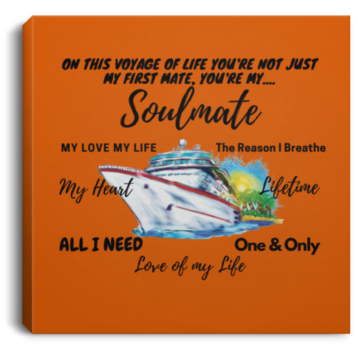 Soulmate Square Wall Canvas .75in Thick Frame