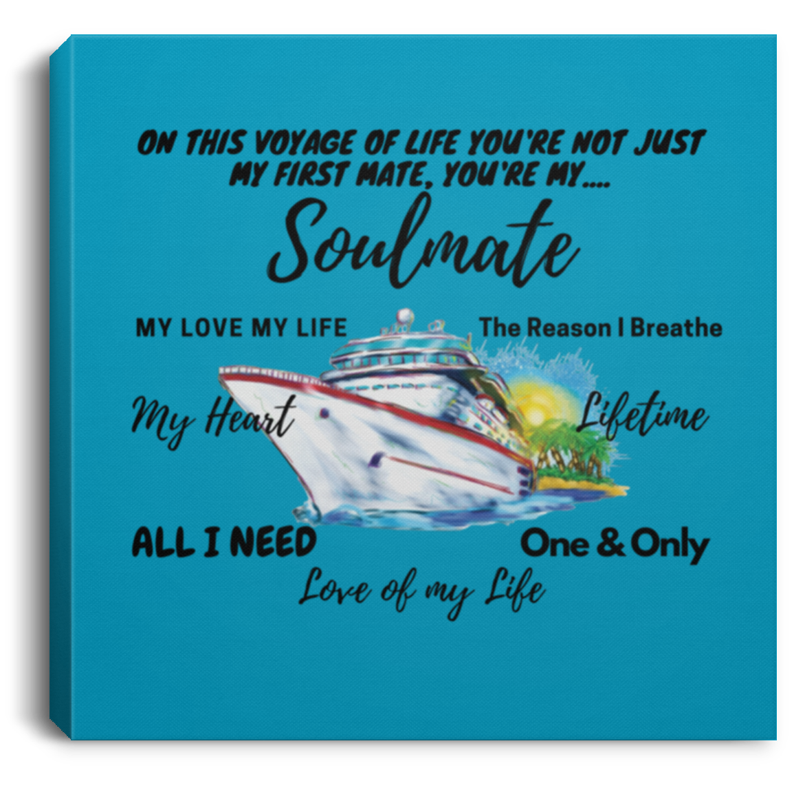 Soulmate Square Wall Canvas .75in Thick Frame