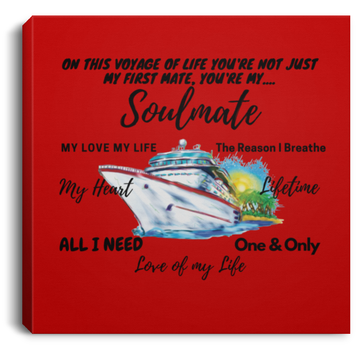 Soulmate Square Wall Canvas .75in Thick Frame