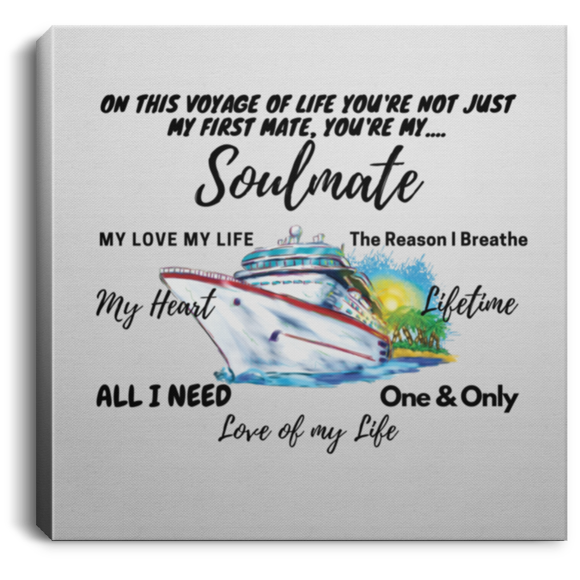 Soulmate Square Wall Canvas .75in Thick Frame