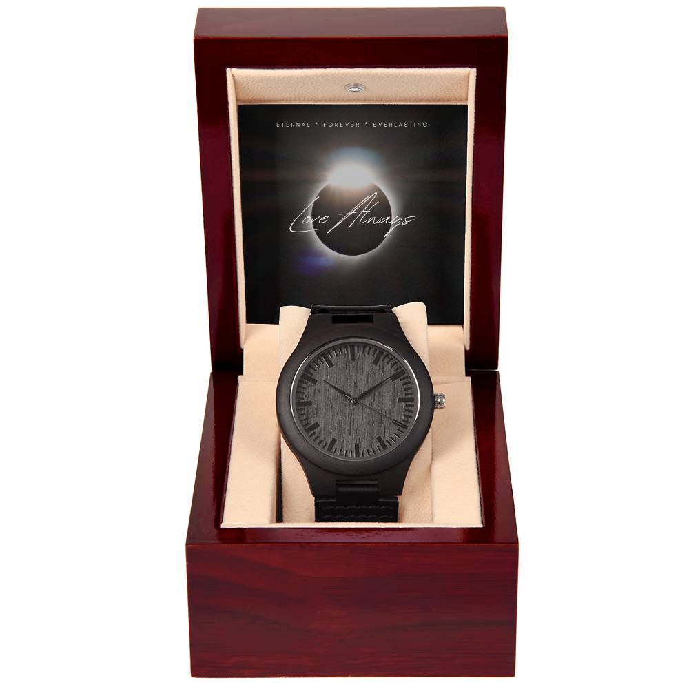 Wood Grain Watch with Custom Msg Card