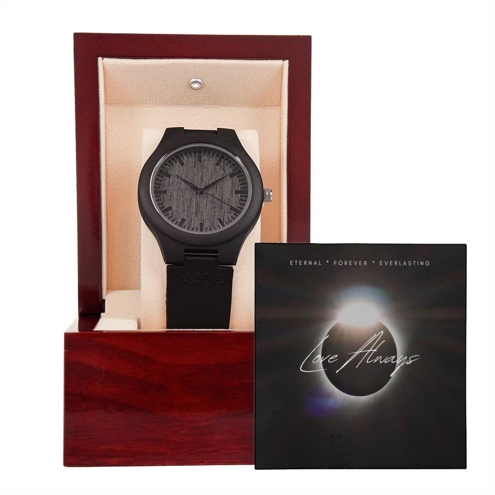 Wood Grain Watch with Custom Msg Card