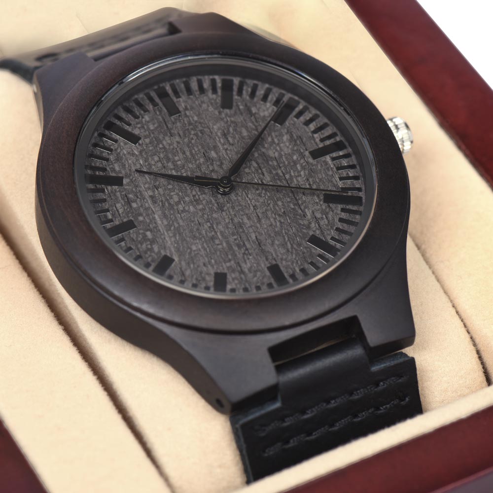 Wood Grain Watch with Custom Msg Card