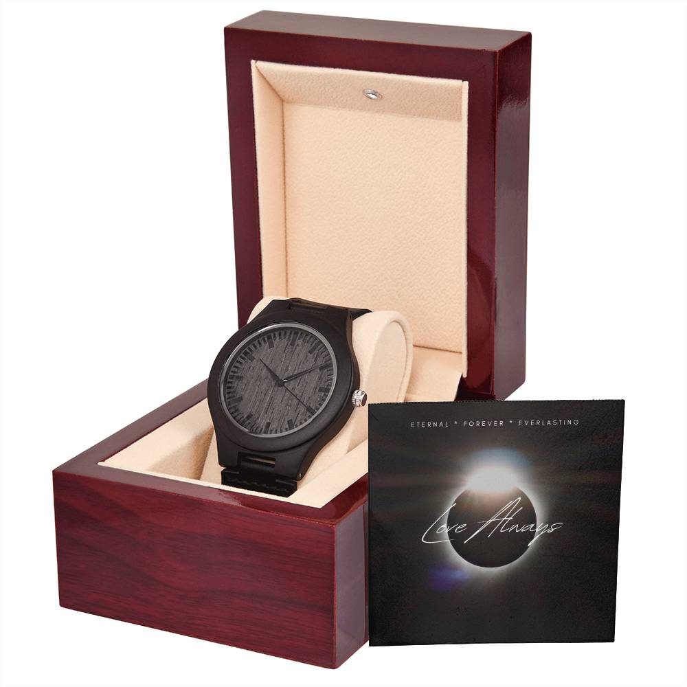 Wood Grain Watch with Custom Msg Card