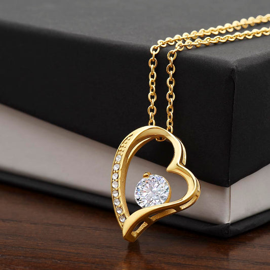 Forever Love Necklace (Box Only, No Msg Card) 14k White Gold or 18k Yellow Gold