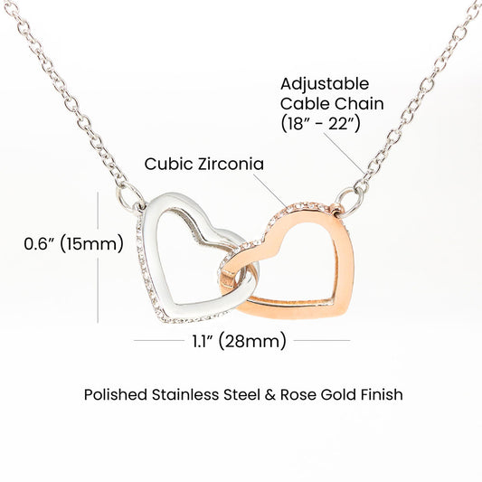 Interlocking Hearts Necklace (Box Only, No Msg Card)