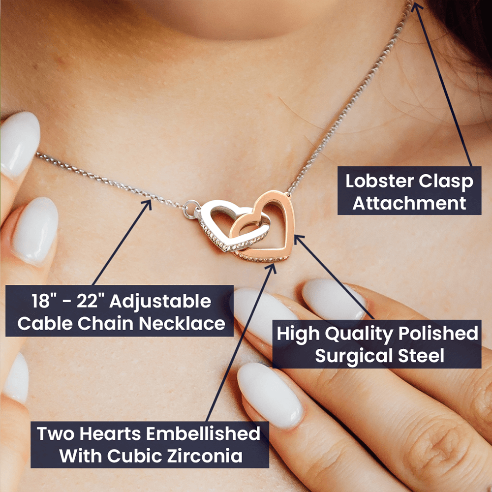 Interlocking Hearts Necklace (Box Only, No Msg Card)
