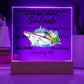 Acrylic Square Anniversary Plaque with Wooden Base - Soulmate Voyage Theme